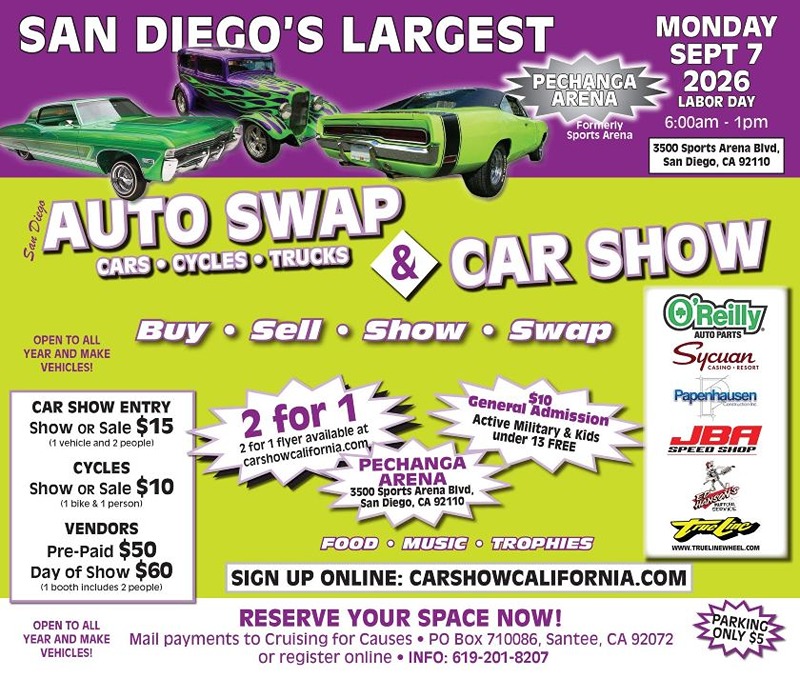 San Diego Auto Swap Car Show flyer September 2026